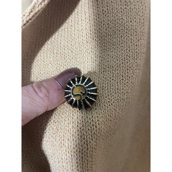 ST. JOHN Collection Old Money SZ 2 Beige Knit Wool Cardigan - Picture 6 of 11